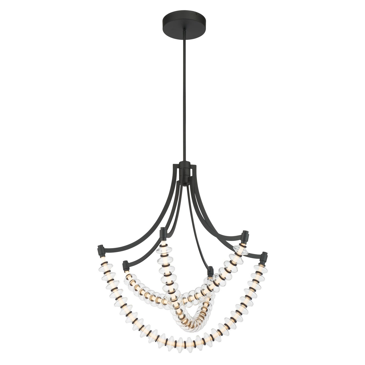 Pearl LED Chandelier in Dark Matte Black