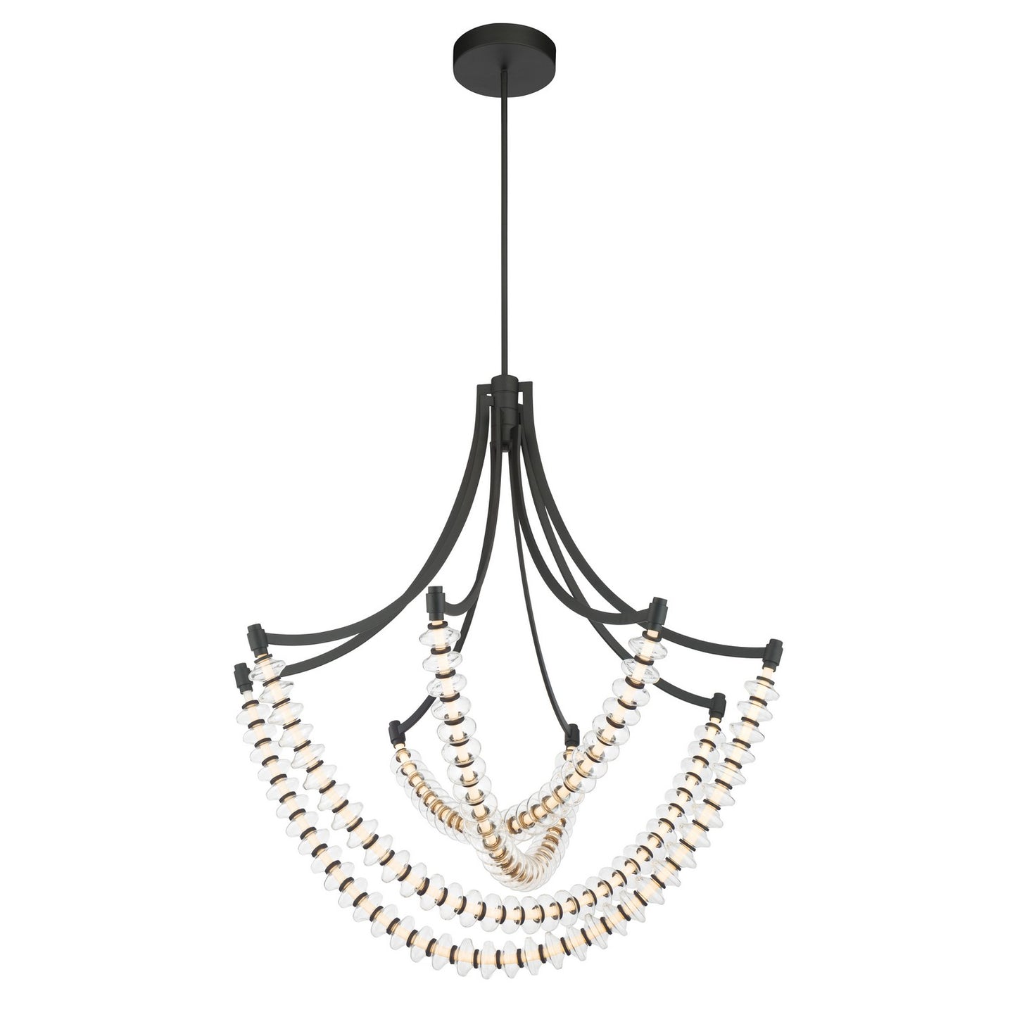 Pearl LED Chandelier in Dark Matte Black