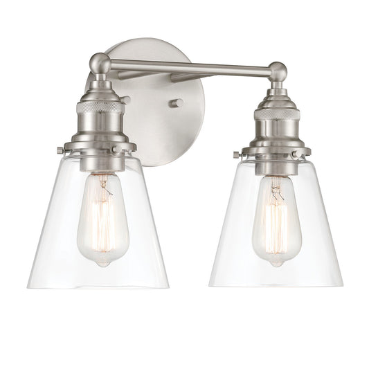 Barwell Two Light Vanity in Brushed Nickel