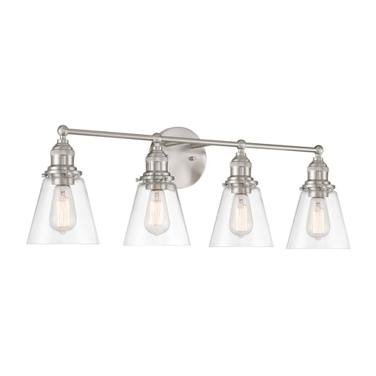 Barwell Four Light Vanity in Brushed Nickel