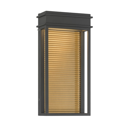 Clyne LED Outdoor Wall Sconce in Sand Coal Black