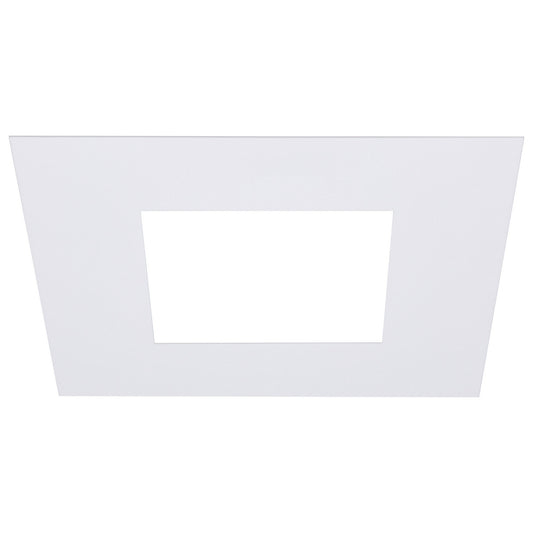 (4-Pack) 4-Inch Flat Goof Ring for Commercial Downlights in Matte White