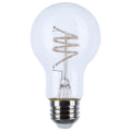 (4-Pack) Satco S11530 6W LED A19 A-Shape Bulb, E26 Base, 3000K, 500 Lumens, Clear