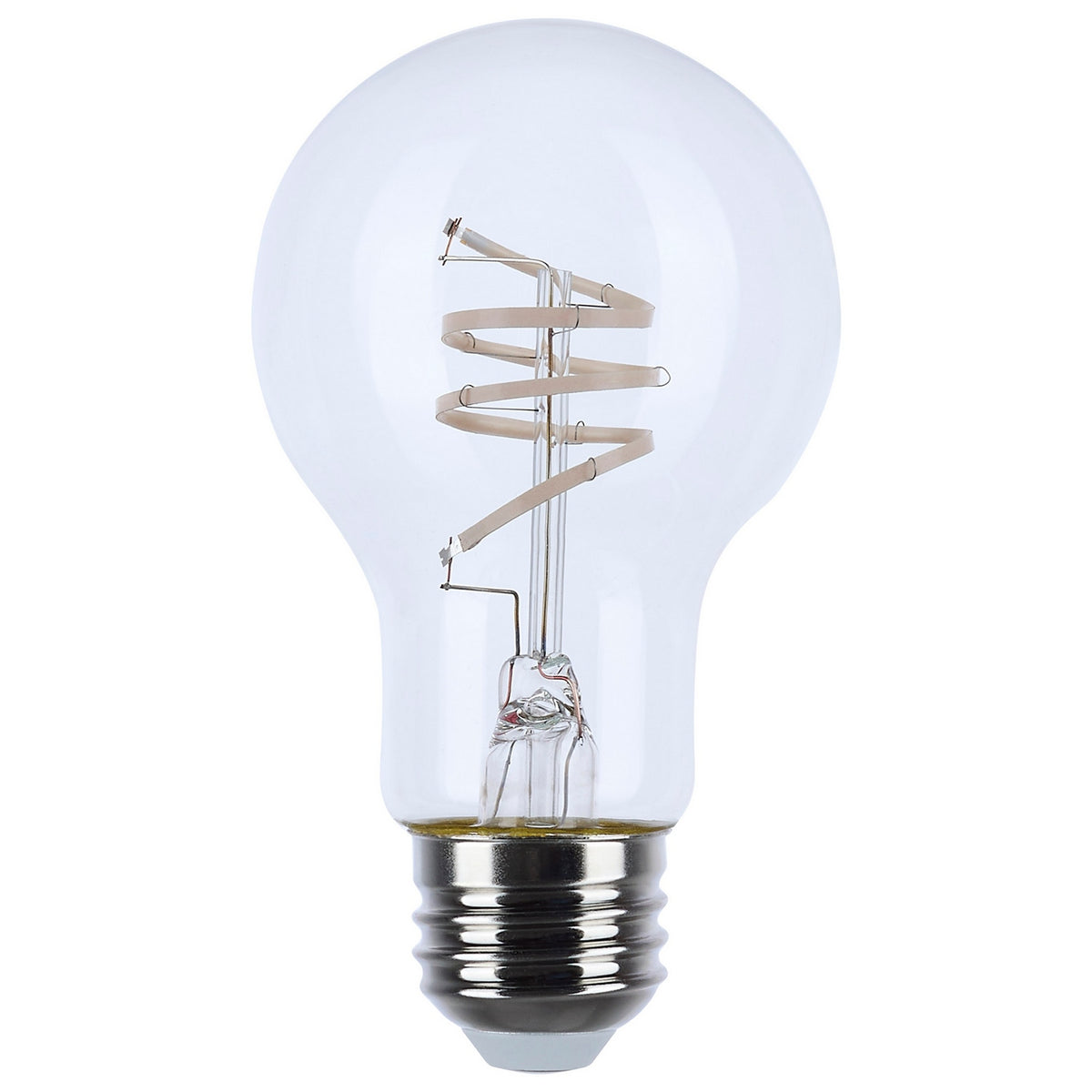 (4-Pack) Satco S11530 6W LED A19 A-Shape Bulb, E26 Base, 3000K, 500 Lumens, Clear