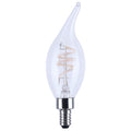 (4-Pack) Satco S11534 4W LED CA11 Candle Bulb, E12 Base, 3000K, 350 Lumens, Clear