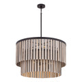 Esbelta Six Light Pendant in Dark Bronze