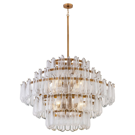 Vionne Eight Light Pendant in Legacy Brass