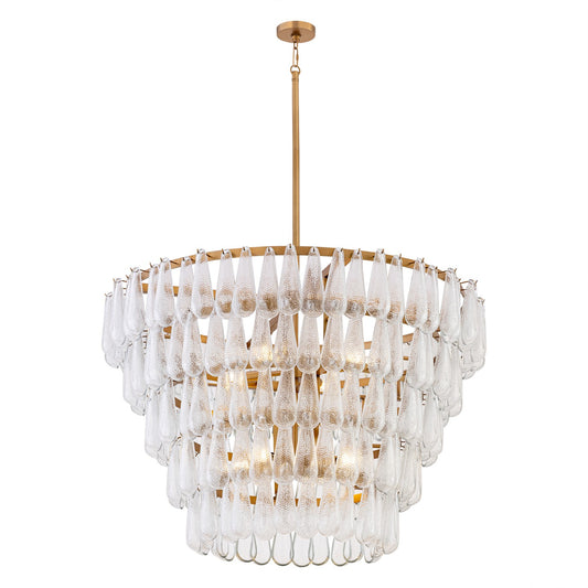 Vionne Eight Light Pendant in Legacy Brass