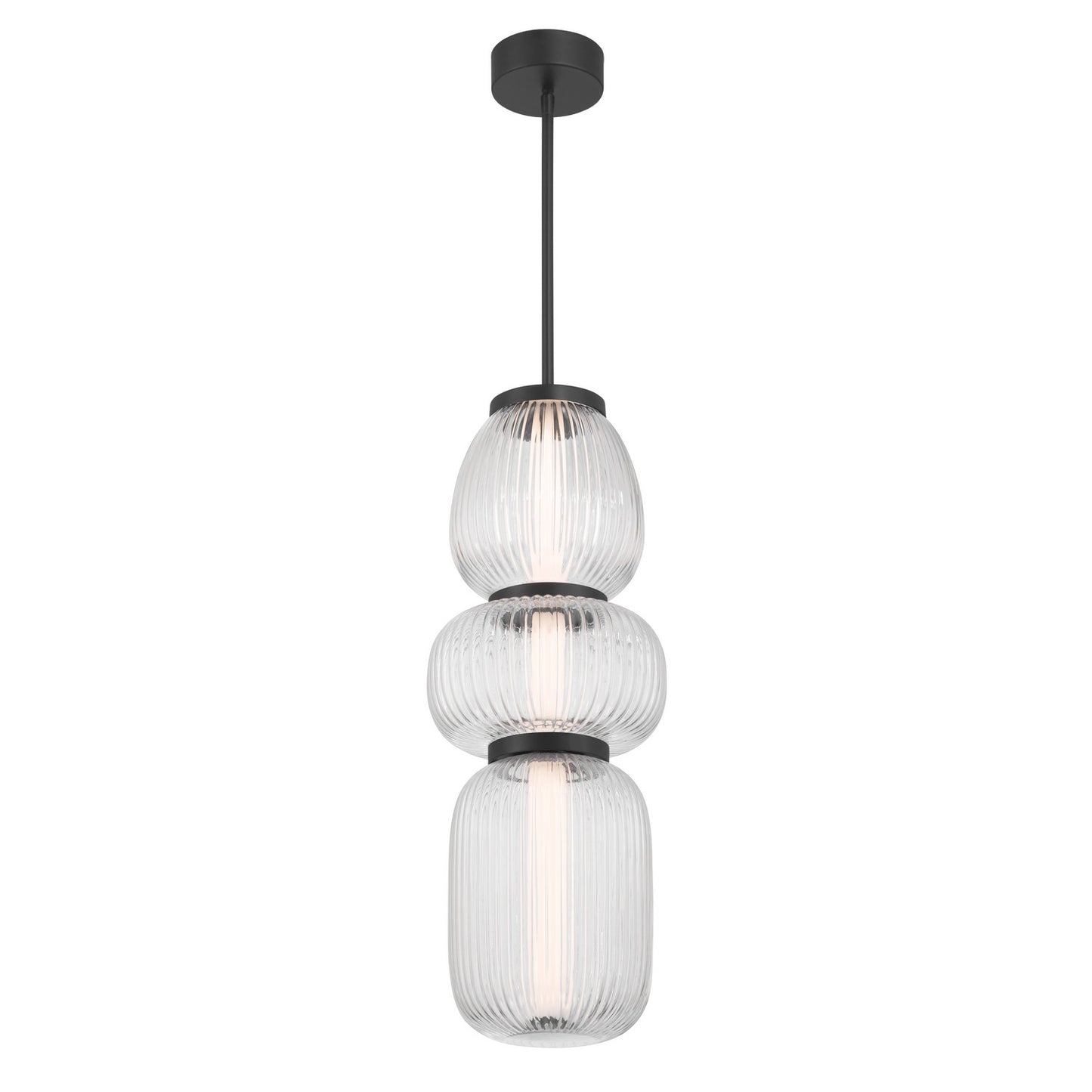 Cordel LED Mini Pendant in Dark Matte Black