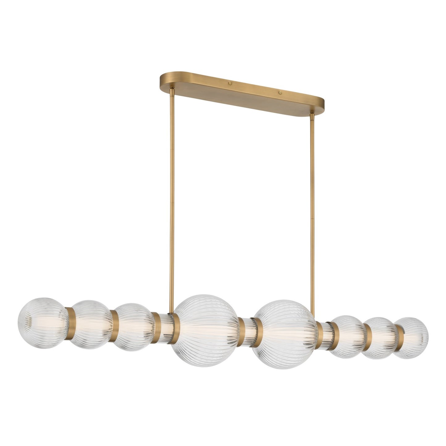 Cordel LED Linear Chandelier in Legacy Brass