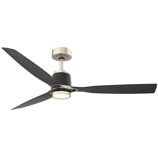 Foxden 53" Ceiling Fan in Brushed Nickel