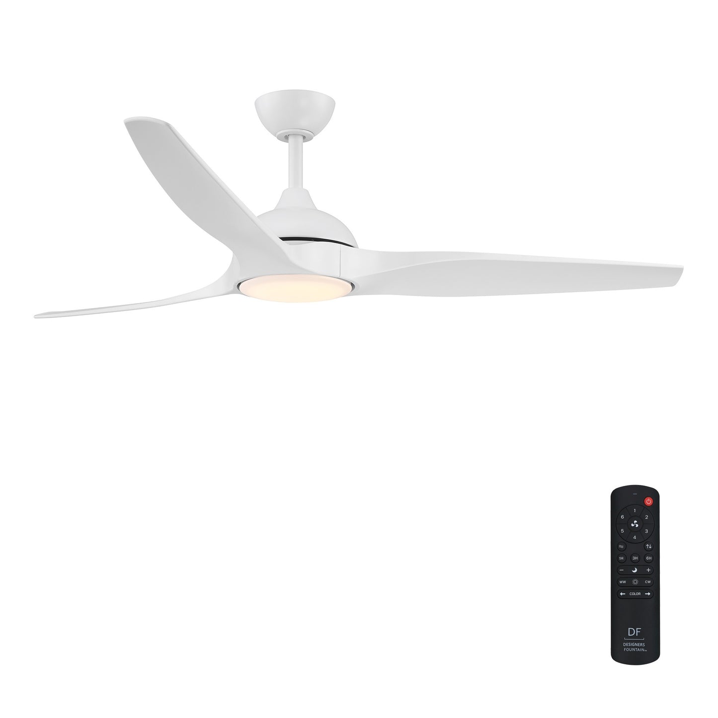 Arcas 60" Ceiling Fan in Matte White