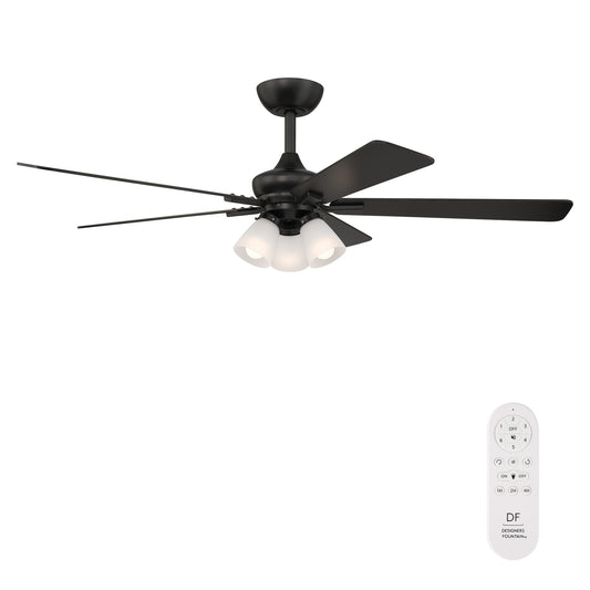Charney 52" Ceiling Fan in Matte Black
