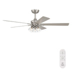 Charney 52" Ceiling Fan in Brushed Nickel