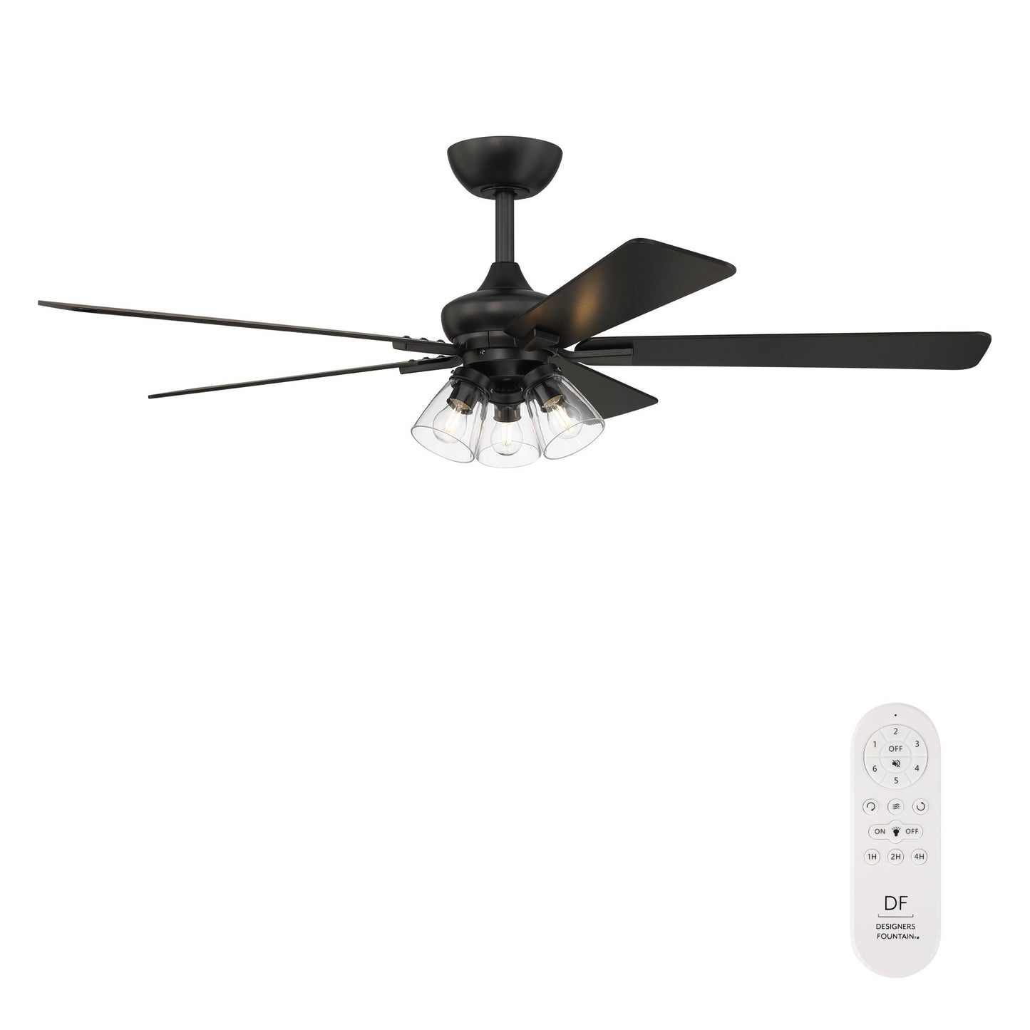 Charney 52" Ceiling Fan in Matte Black