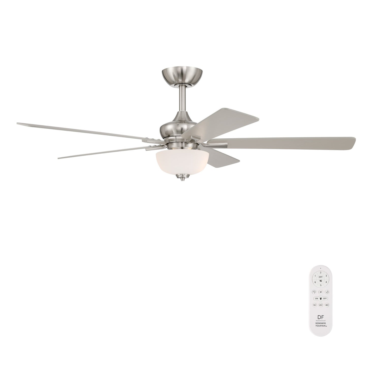 Dines 52" Ceiling Fan in Brushed Nickel