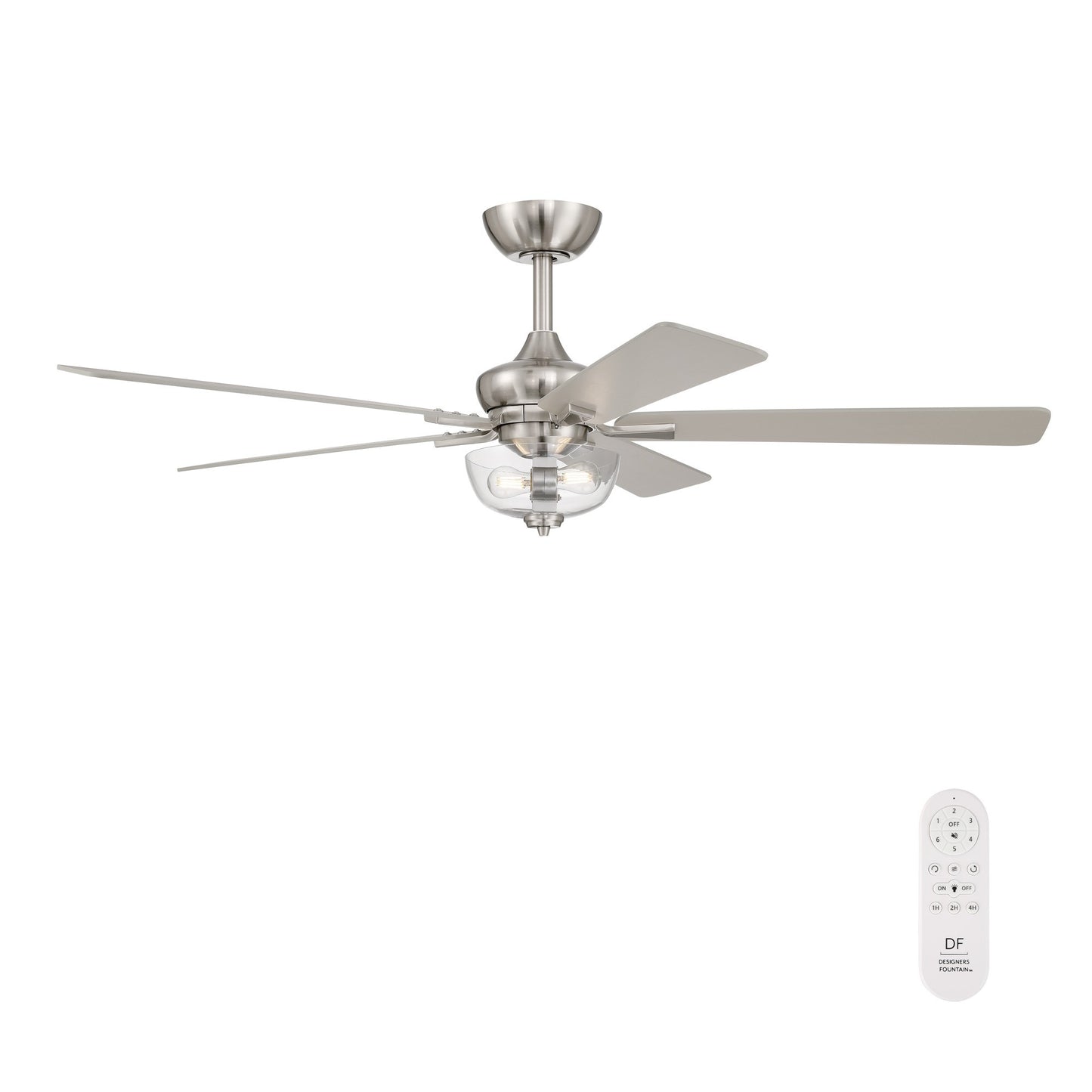 Dines 52" Ceiling Fan in Brushed Nickel