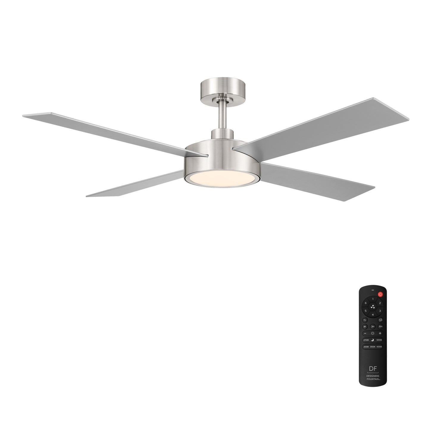 Onyo 52" Ceiling Fan in Brushed Nickel