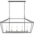 Dianna Five Light Linear Chandelier in Midnight Black
