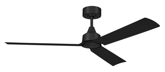 Charming 52" 3-Blade In/Outdoor Fan 52" Ceiling Fan in Flat Black