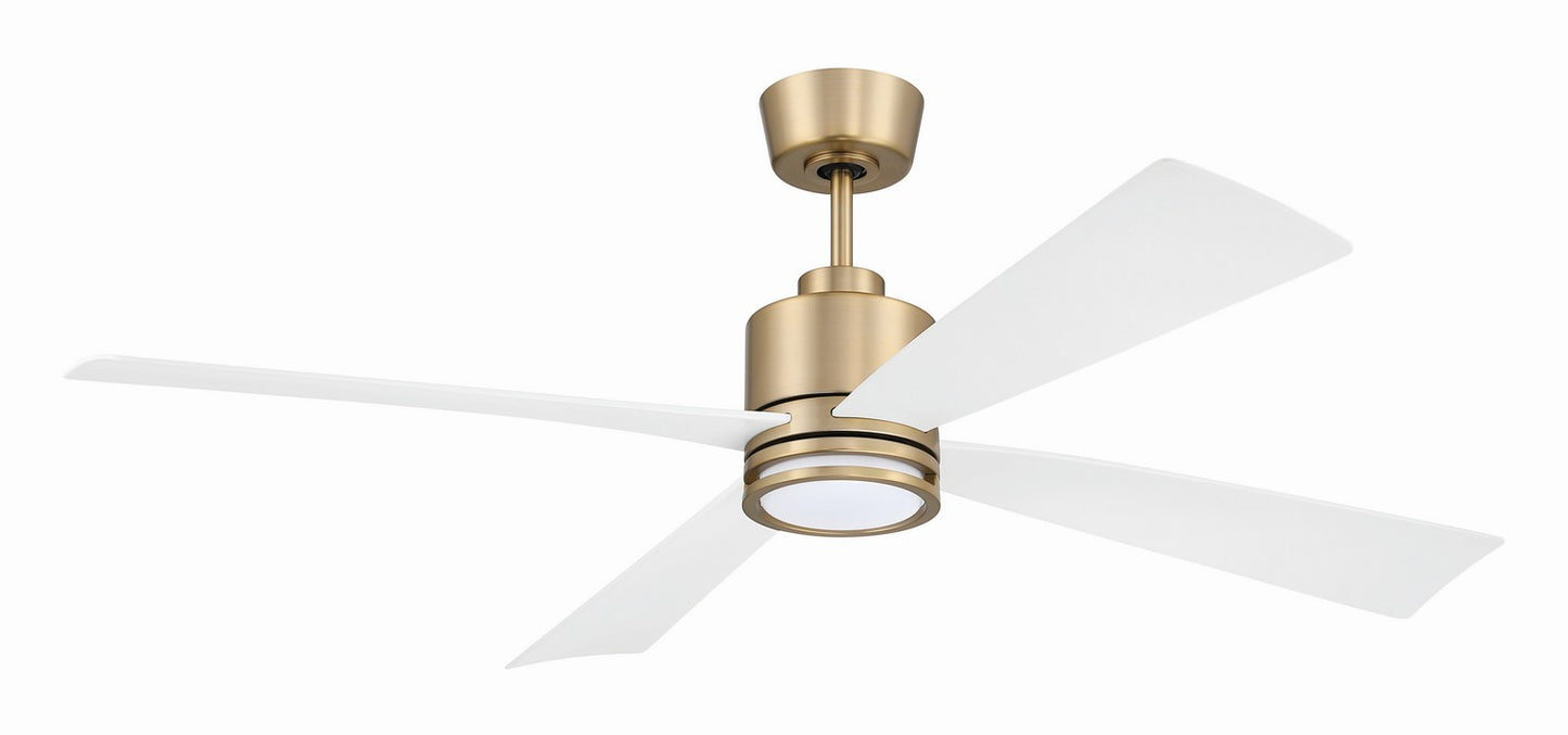 Rhett 52" 4-Blade Indoor Ceiling Fan 52" Ceiling Fan in Satin Brass
