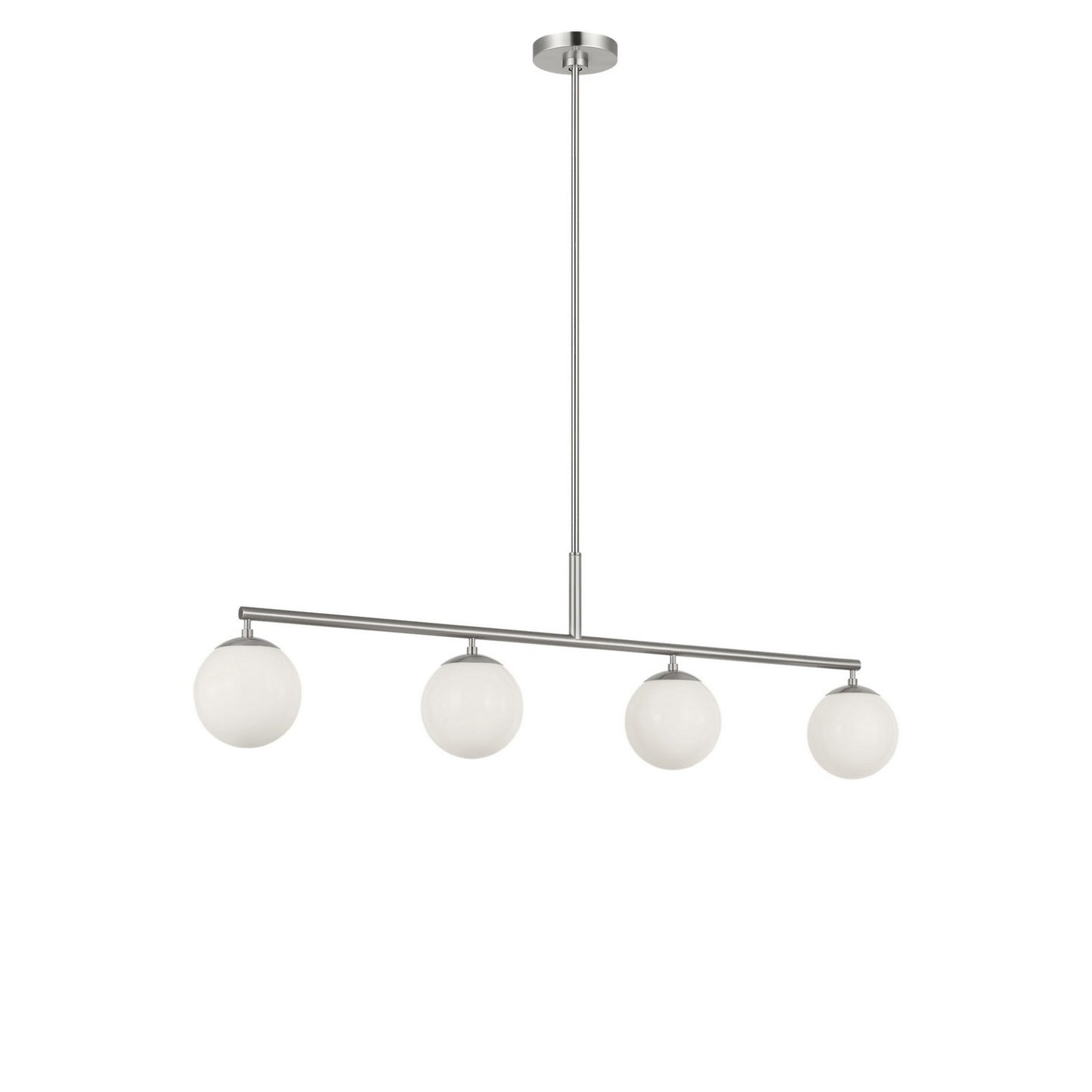 Nube Four Light Linear Chandelier in Brushed Nickel