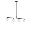 Nube Four Light Linear Chandelier in Midnight Black