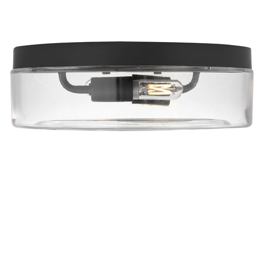 Rhett Two Light Flush Mount in Midnight Black