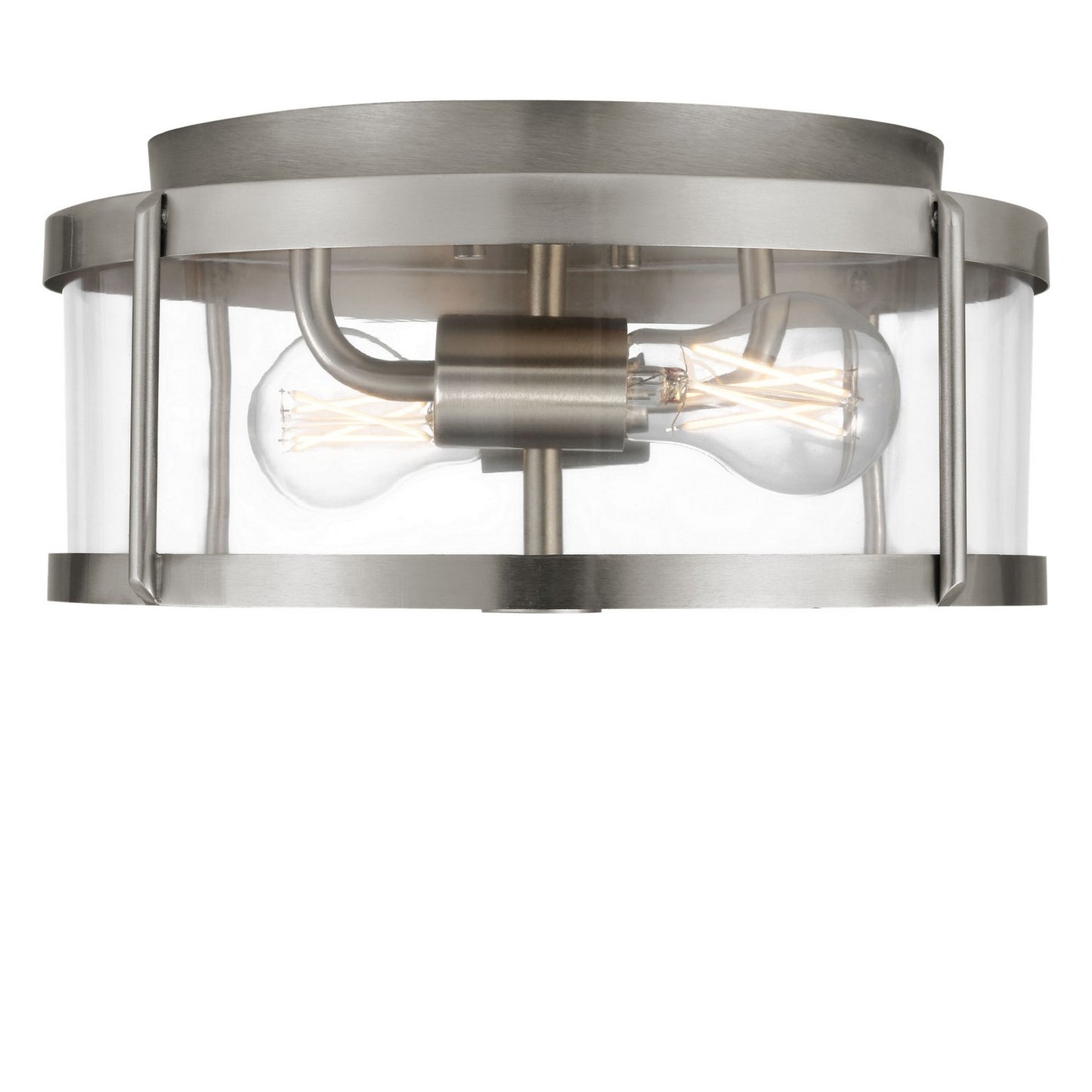 Lumra Two Light Flush Mount in Brushed Nickel