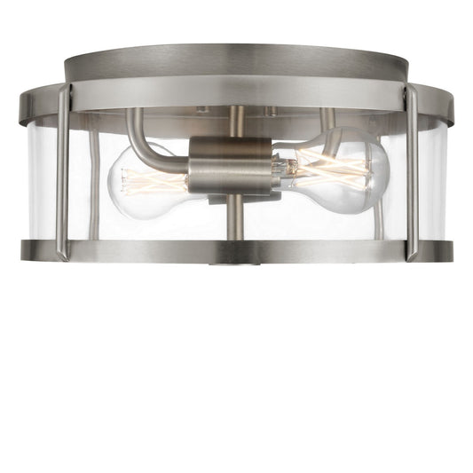 Lumra Two Light Flush Mount in Brushed Nickel