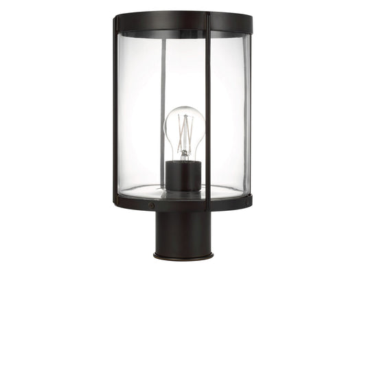 Luning One Light Outdoor Post Lantern in Textured Black