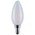 (4-Pack) Satco S12158 4.5W LED B11 Torpedo Bulb, E12 Base, 2000K, 450 Lumens, Frost