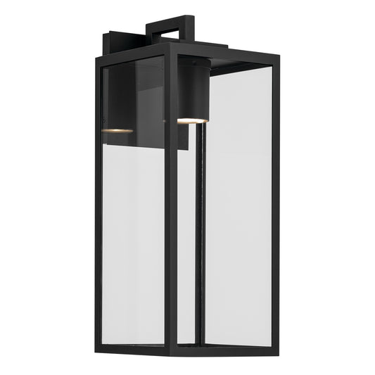 Branner One Light Outdoor Wall Mount in Textured Black