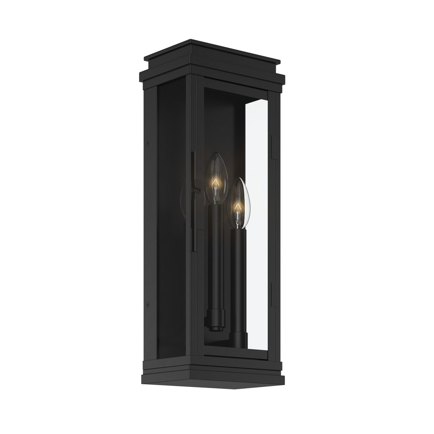 Lundon Three Light Outdoor Wall Mount in Black
