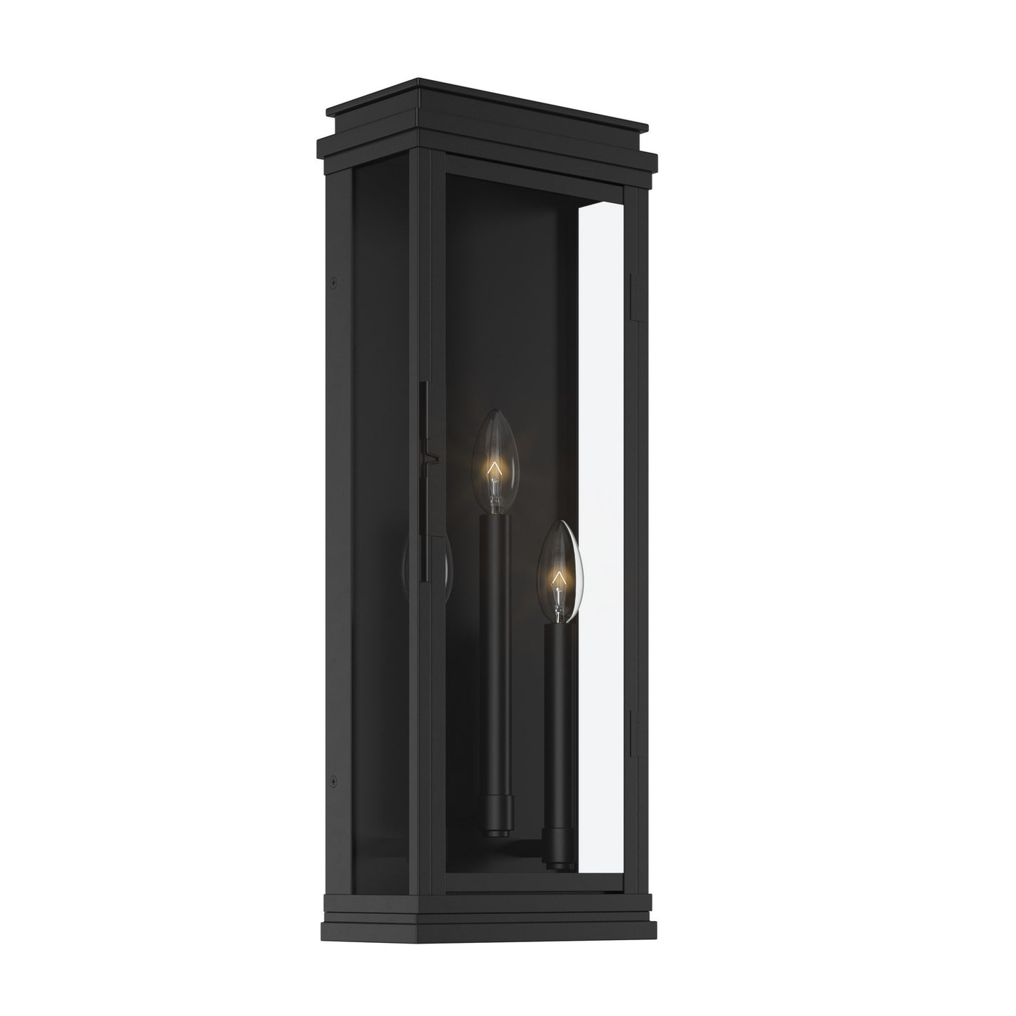 Lundon Three Light Outdoor Wall Mount in Black