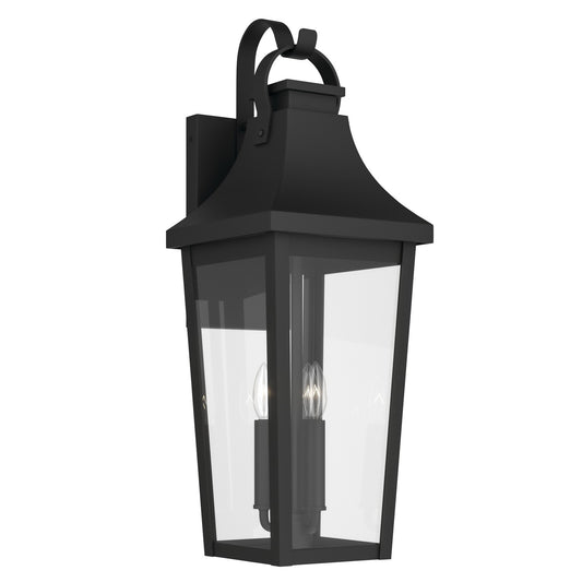 Cleary Three Light Outdoor Wall Mount in Textured Black