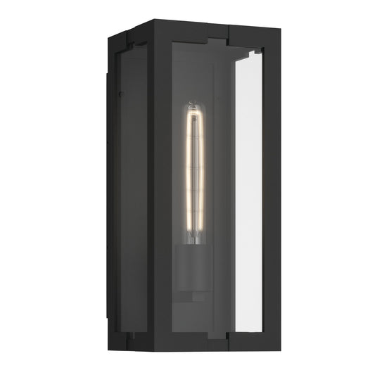 Calen One Light Outdoor Wall Mount in Textured Black