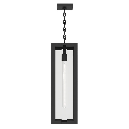 Calen One Light Outdoor Pendant in Textured Black