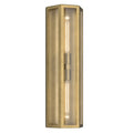 Berens Two Light Outdoor Wall Mount in Natural Brass