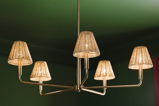 Bekah Five Light Chandelier in Champagne Bronze