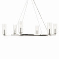 Harpin Six Light Chandelier in Polished Nickel