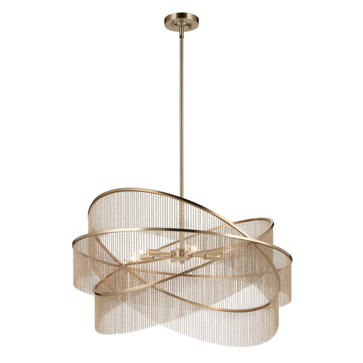Khaite Six Light Chandelier in Champagne Bronze
