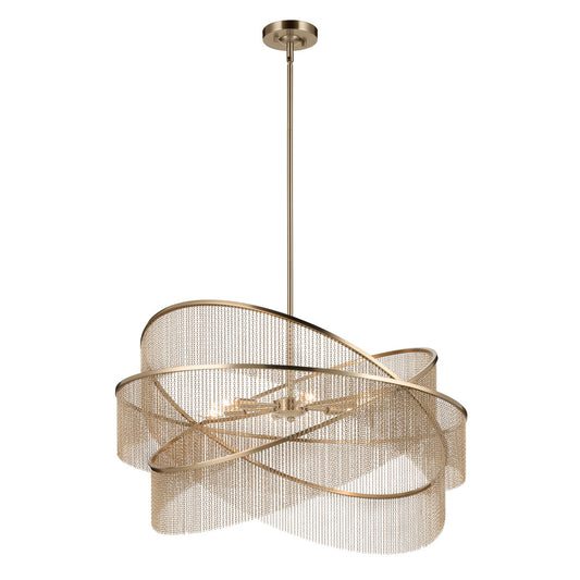 Khaite Six Light Chandelier in Champagne Bronze