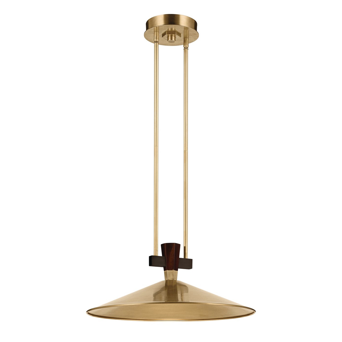 Tenon LED Pendant in Lacquered Brass