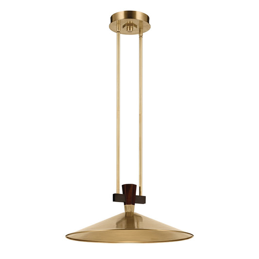 Tenon LED Pendant in Lacquered Brass