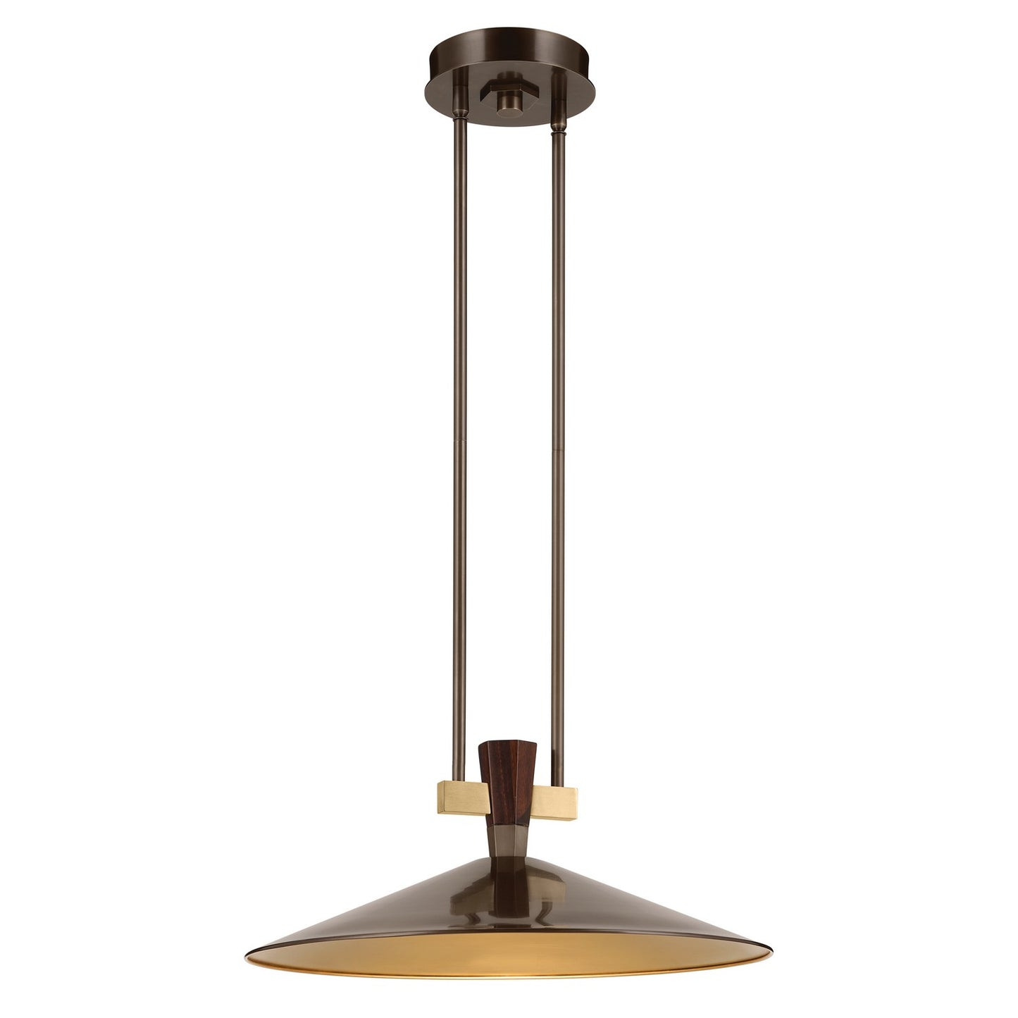 Tenon LED Pendant in Lacquered Bronze