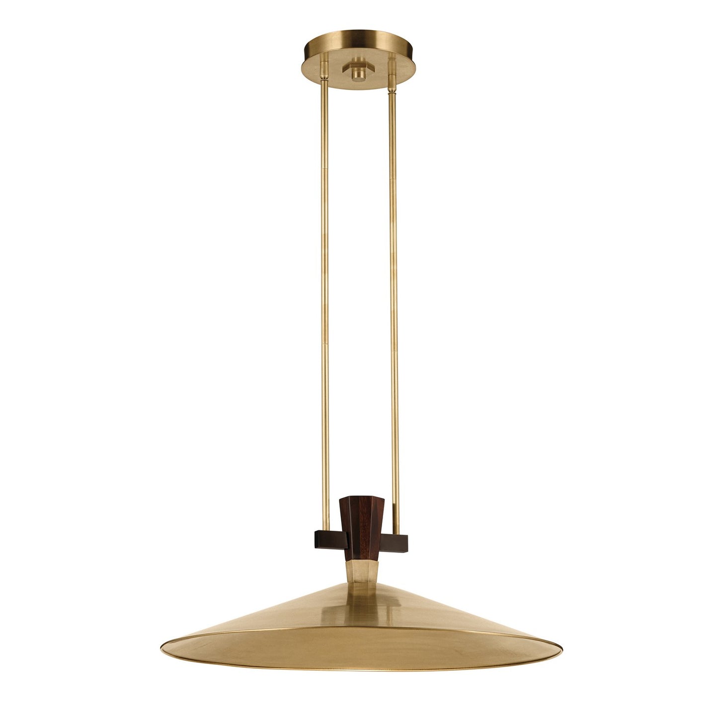 Tenon LED Pendant in Lacquered Brass