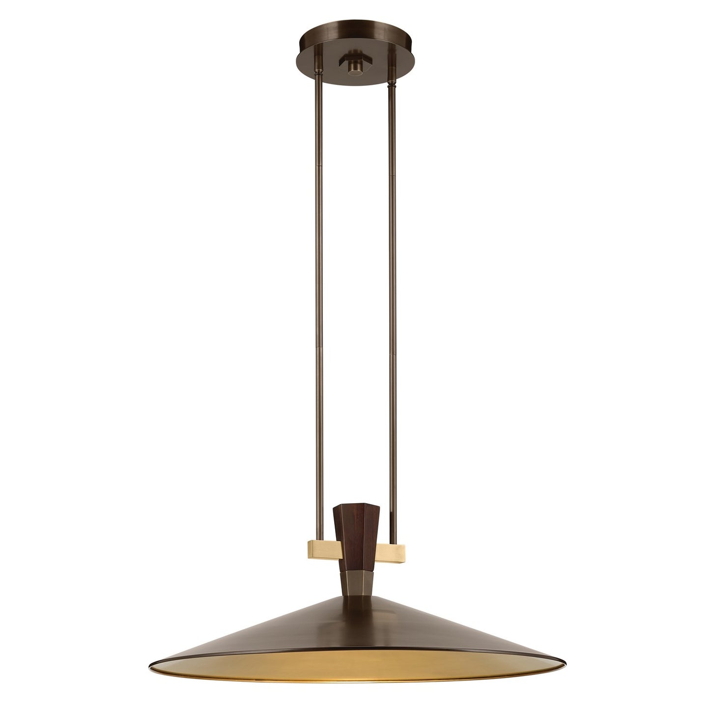 Tenon LED Pendant in Lacquered Bronze