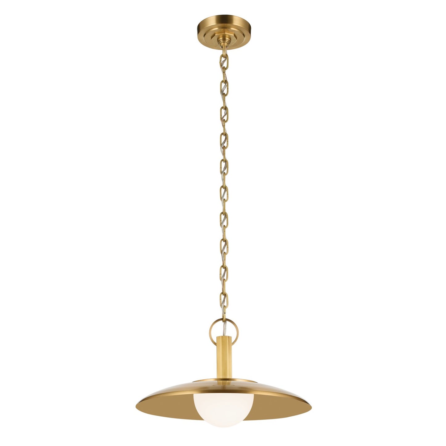 Kurio LED Pendant in Lacquered Brass