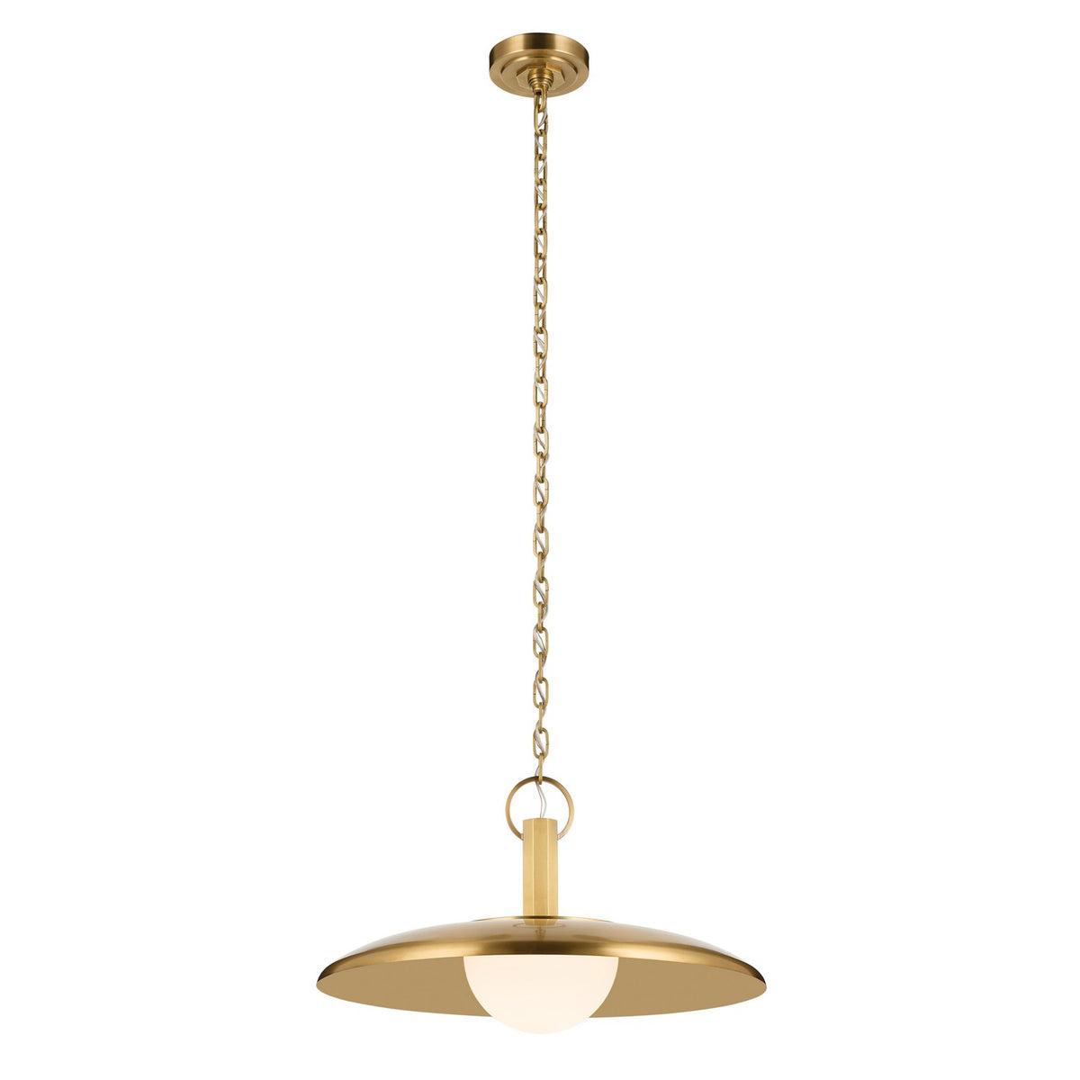 Kurio LED Pendant in Lacquered Brass